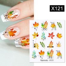 Load image into Gallery viewer, Maple Leaves 3D Nail Stickers Fall Leaf Flowers Line Sliders For Nails Self Adhesive Stickers Autumn Manicuring Decals Transfer Nail Decals Sticker For Pretty Girl Self-Adhesive Nail Decals Designer Nail Stickers for Acrylic