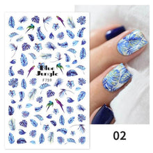 Load image into Gallery viewer, Maple Leaves 3D Nail Stickers Fall Leaf Flowers Line Sliders For Nails Self Adhesive Stickers Autumn Manicuring Decals Transfer Nail Decals Sticker For Pretty Girl Self-Adhesive Nail Decals Designer Nail Stickers for Acrylic