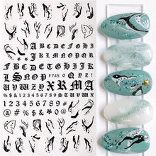 Load image into Gallery viewer, Maple Leaves 3D Nail Stickers Fall Leaf Flowers Line Sliders For Nails Self Adhesive Stickers Autumn Manicuring Decals Transfer Nail Decals Sticker For Pretty Girl Self-Adhesive Nail Decals Designer Nail Stickers for Acrylic