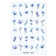 Load image into Gallery viewer, Marble Blooming 3D Nail Sticker Decals Flower Leaves Transfer Water Sliders Abstract Geometric Lines Nail Watermark Decals iridescent Decoration Nail Self-Adhesive Decals Nail Stickers Water Transfer Fresh Nail Decals for Nail Art Butterfly Palm