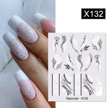 Load image into Gallery viewer, Marble Blooming 3D Nail Sticker Decals Flower Leaves Transfer Water Sliders Abstract Geometric Lines Nail Watermark Decals iridescent Decoration Nail Self-Adhesive Decals Nail Stickers Water Transfer Fresh Nail Decals for Nail Art Butterfly Palm