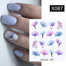 Load image into Gallery viewer, Marble Blooming 3D Nail Sticker Decals Flower Leaves Transfer Water Sliders Abstract Geometric Lines Nail Watermark Decals iridescent Decoration Nail Self-Adhesive Decals Nail Stickers Water Transfer Fresh Nail Decals for Nail Art Butterfly Palm