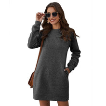 Load image into Gallery viewer, Marble Knit Mini Sweatshirt Dress