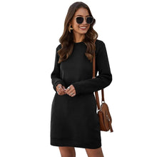 Load image into Gallery viewer, Marble Knit Mini Sweatshirt Dress