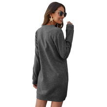 Load image into Gallery viewer, Marble Knit Mini Sweatshirt Dress