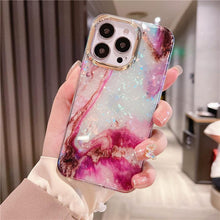 Load image into Gallery viewer, Marble Pattern Slim Shockproof Protective Soft Design for Girls Women Cute Case Cover For iPhone 13 Pro Max Glitter Marble Phone Case For iPhone 12 11 Pro Max XS Max XR Shockproof Cover