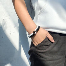 Load image into Gallery viewer, Matching Couple Charm Beads Couple Bracelets Natural Rock Stone Magnet Attractive Symbol Wristlets Women Men Beaded Matching Connect Bracelets For Him And Her Couple Valentine’s Day Best Friend