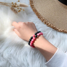 Load image into Gallery viewer, Matching Couple Charm Beads Couple Bracelets Natural Rock Stone Magnet Attractive Symbol Wristlets Women Men Beaded Matching Connect Bracelets For Him And Her Couple Valentine’s Day Best Friend
