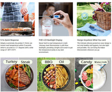 Load image into Gallery viewer, Meat Thermometer Digital Cooking Food Digital Candy Cooking Thermometer Kitchen Cooking Thermometer Instant Read for BBQ Grill Oil Milk Bath Water Deep Fry Kitchen BBQ Probe Water Milk Oil Liquid Oven Digital Temperature Sensor Meter Thermocouple