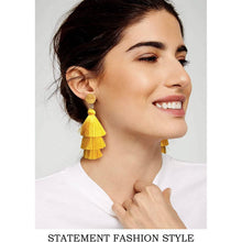Load image into Gallery viewer, Me&Hz Colorful Layered Tassel Earrings