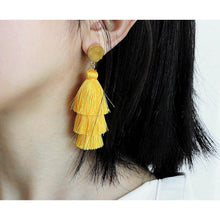 Load image into Gallery viewer, Me&Hz Colorful Layered Tassel Earrings