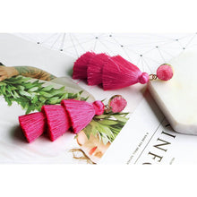 Load image into Gallery viewer, Me&Hz Colorful Layered Tassel Earrings