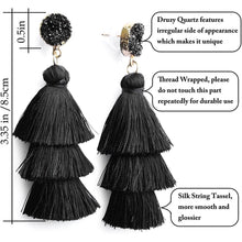 Load image into Gallery viewer, Me&Hz Colorful Layered Tassel Earrings