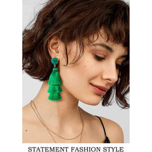 Load image into Gallery viewer, Me&Hz Colorful Layered Tassel Earrings