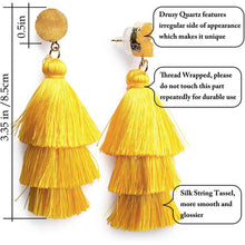 Load image into Gallery viewer, Me&Hz Colorful Layered Tassel Earrings