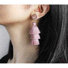 Load image into Gallery viewer, Me&Hz Colorful Layered Tassel Earrings