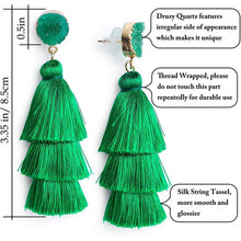Load image into Gallery viewer, Me&Hz Colorful Layered Tassel Earrings