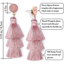 Load image into Gallery viewer, Me&Hz Colorful Layered Tassel Earrings