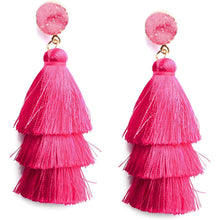 Load image into Gallery viewer, Me&Hz Colorful Layered Tassel Earrings