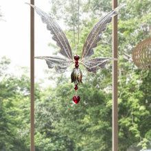Load image into Gallery viewer, Memorial Butterfly Wind Chimes Angel Butterfly Wings Flying Bird Wind Chimes Art Wings Wind Chime Hummingbird Wind Chime Gift Of Love One Mom Dad Daughter Outdoor Large Chimes For Patio Garden Porch Yard Black Hanging Decoration