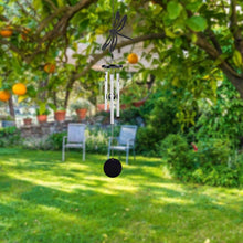 Load image into Gallery viewer, Memorial Butterfly Wind Chimes Angel Butterfly Wings Flying Bird Wind Chimes Art Wings Wind Chime Hummingbird Wind Chime Gift Of Love One Mom Dad Daughter Outdoor Large Chimes For Patio Garden Porch Yard Black Hanging Decoration