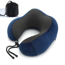 Load image into Gallery viewer, Memory Foam Neck Pillows Headrest Massage Cushion Travel Holiday Vacation Car Seat Rest Pad Neck Pillow Memory Foam Travel Office Car Embrace Cervical Pillow Cotton Neck Pillow Neck Pillow For Traveling Upgraded Travel Neck Pillow Travel Accessories