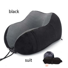 Load image into Gallery viewer, Memory Foam Neck Pillows Headrest Massage Cushion Travel Holiday Vacation Car Seat Rest Pad Neck Pillow Memory Foam Travel Office Car Embrace Cervical Pillow Cotton Neck Pillow Neck Pillow For Traveling Upgraded Travel Neck Pillow Travel Accessories