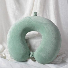 Load image into Gallery viewer, Memory Foam U-Shaped pillow Slow Rebound Neck Pillow Nap Airplane Pillow Travel Cartoon Memory U-Shaped Headrest Long Trip Sleep With No Neck Pain Super Soft Memory Foam Neck Pillow Easy Washing With Removable Cover By My Perfect Dream