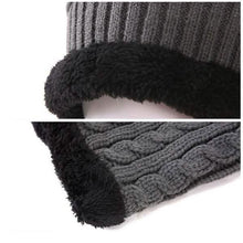 Load image into Gallery viewer, Men And Women Knitted Winter Scarf & Hat Fleece Lined Bonnet Beanies