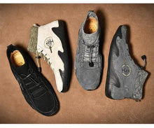 Load image into Gallery viewer, Men Beige Casual Shoes Outdoor Comfy Walking Sneakers Fashion All-Match Sneakers Breathable Cloth Casual Sports Flats Men Lightweight Outdoor Running Sneakers