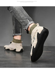 Load image into Gallery viewer, Men Beige Casual Shoes Outdoor Comfy Walking Sneakers Fashion All-Match Sneakers Breathable Cloth Casual Sports Flats Men Lightweight Outdoor Running Sneakers