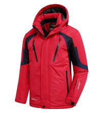 Load image into Gallery viewer, Men Blue Winter Outdoor Jacket New Ski Snow Warm Jacket Coat New Design Stylish Men's Breathable Jacket Comfortable Casual Hooded Waterproof Thick Fleece Jackets For Men Detachable Hood Jacket