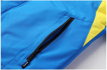 Load image into Gallery viewer, Men Blue Winter Outdoor Jacket New Ski Snow Warm Jacket Coat New Design Stylish Men's Breathable Jacket Comfortable Casual Hooded Waterproof Thick Fleece Jackets For Men Detachable Hood Jacket