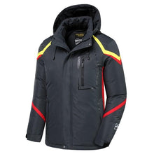 Load image into Gallery viewer, Men Blue Winter Outdoor Jacket New Ski Snow Warm Jacket Coat New Design Stylish Men's Breathable Jacket Comfortable Casual Hooded Waterproof Thick Fleece Jackets For Men Detachable Hood Jacket