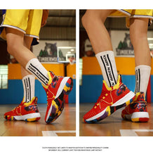 Load image into Gallery viewer, Men Breathable Basketball Shoes Shockproof High Top Sneakers Cushioning Sport Shoes Outdoor Training Ankle Boots Lightning Professional Anti Slip Sports Shoes For Running Walking Sport