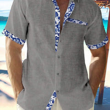 Load image into Gallery viewer, Men Casual Shirt Button Down Short Sleeve