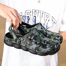 Load image into Gallery viewer, Men Causal Summer Sandals Garden Clogs Soft Memory Hospital Shoes Men Slip On Beach Water Sandals Anti-Skid Water Shoes Summer Garden Camouflage Men Walking Clogs