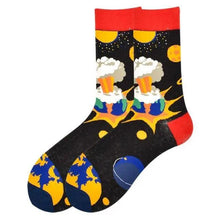 Load image into Gallery viewer, Men Cotton Socks Gradient Color Summer Style Long Wedding Sock Men Knee High Business Socks Man Socks Men's Ladies Novelty Bright Colorful Patterned Cotton Socks
