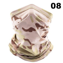 Load image into Gallery viewer, Men Cycling Magic Face Scarf Bandana Half Mask Neck Hiking Sports Ice Silk Sun Protection Fishing Bicycle Bike Headband Military Camo Face Shield Cycling Bandana Fishing Buffet Sport Headband Scarf Military Shamash Tactical Desert Keffiyeh
