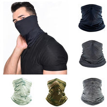 Load image into Gallery viewer, Men Cycling Magic Face Scarf Bandana Half Mask Neck Hiking Sports Ice Silk Sun Protection Fishing Bicycle Bike Headband Military Camo Face Shield Cycling Bandana Fishing Buffet Sport Headband Scarf Military Shamash Tactical Desert Keffiyeh