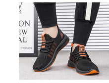 Load image into Gallery viewer, Men Fashion Sneakers Breathable Casual Shoes Orange Sole Mesh Lightweight Trainers Walking Running Tennis Gym Shoes For Mens Non Slip Sport Sneakers