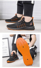 Load image into Gallery viewer, Men Fashion Sneakers Breathable Casual Shoes Orange Sole Mesh Lightweight Trainers Walking Running Tennis Gym Shoes For Mens Non Slip Sport Sneakers