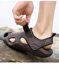 Load image into Gallery viewer, Men Flip Flops Sandals Summer Slippers Summer Beach Slippers Sandals Breathable Slip On Shoes Outdoor Home Slip On Walking Casual Fashion Clogs For Mens