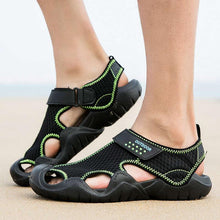 Load image into Gallery viewer, Men Flip Flops Sandals Summer Slippers Summer Beach Slippers Sandals Breathable Slip On Shoes Outdoor Home Slip On Walking Casual Fashion Clogs For Mens