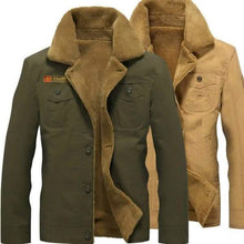 Load image into Gallery viewer, Men Fur Collar Army Tactical Jacket