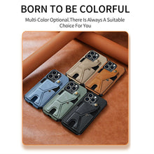 Load image into Gallery viewer, Men Green Wallet Flip Card Holder Phone Case For Iphone 13 12 Mini 14 11 Pro Xs Max Xr X Luxurious Leather Cover Mobile Phone Case With Card Compartment And Kickstand Elegant Iphone Magnetic Case