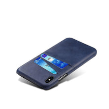 Load image into Gallery viewer, Men Leather Durable Shockproof Protective Cover For iPhone 14 Pro 13 Pro MAX Luxury Leather Card Holder Phone Case Stylish Leather Cover For iPhone 2 Credit Card Slots Holders Compatible for iPhone 13