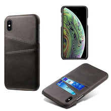 Load image into Gallery viewer, Men Leather Durable Shockproof Protective Cover For iPhone 14 Pro 13 Pro MAX Luxury Leather Card Holder Phone Case Stylish Leather Cover For iPhone 2 Credit Card Slots Holders Compatible for iPhone 13