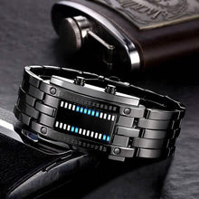 Load image into Gallery viewer, Men LED Light Stainless Steel Sports Watch