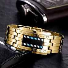Load image into Gallery viewer, Men LED Light Stainless Steel Sports Watch